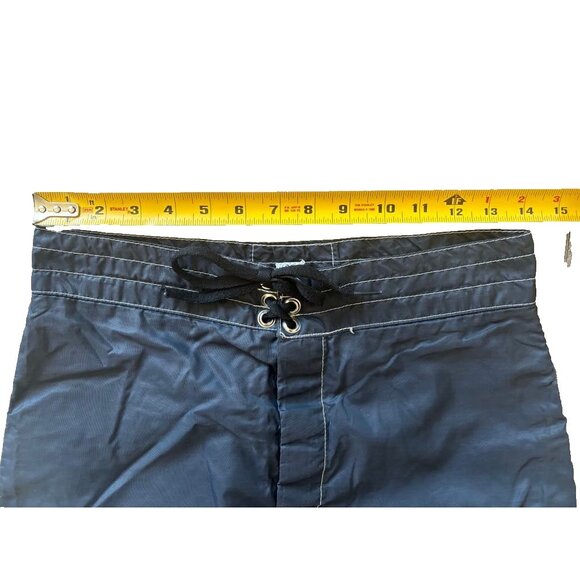 BIRDWELL BEACH BRITCHES Swim Trunks Shorts Mens Size 28 Navy Blue Drawstring - Picture 2 of 7